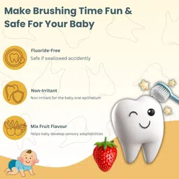 tinyface TINY FACE TOOTHPASTE|ANTICAVITY TOOTHPASTE|STRAWBERRY FLAVOUR|PACK OF 3(3X80GM) Toothpaste image 3