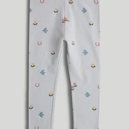 mothercare Girls Printed Pack Of 3 Mid Rise Ankle Length Leggings-picture-44