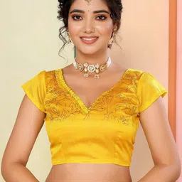 Lookmark Floral Printed Zari Saree With Blouse Piece image 2