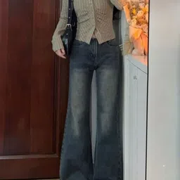 HERE&NOW V-Neck Long Sleeves Striped Top image 3