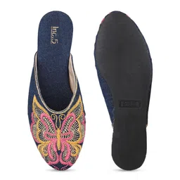 Inc 5 Women Woven Design Pointed Toe Slip On Mules image 2