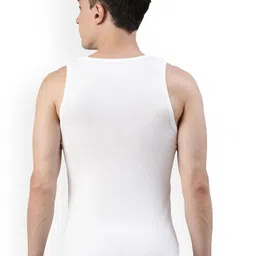 FASO Pack Of 2 Round Neck Undershirt Vests K105-White-S image 2