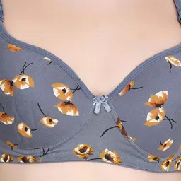 Samvar Grey Cotton Non-Wired Non Padded Minimizer Bra image 2