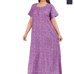 PR PINK ROYAL Printed Maxi Nightdress-image-54
