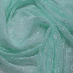 Meena Bazaar Floral Woven Design Beads & Stones Unstitched Dress Material image 2