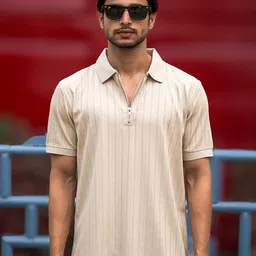 Maniac Men Self Design Polo Collar T-shirt image 2