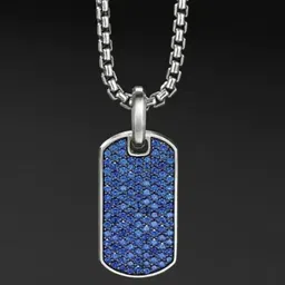 Dipitreats Men Brass Silver Plated Artificial Stones Chain image 3