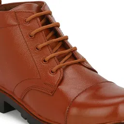 SHOE DAY Men Solid Textured Casual Chunky Boots image 5