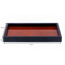 perenne design Circa Saffron & Black Wood Serving Tray image 3