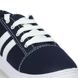 Spotwalk Men Striped Canvas Regular Sneakers image 2