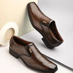 Valentino Men Leather Formal Slip-Ons-image-80