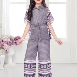 Ministitch Girls Printed Short Sleeve Tunic With Trouser image 4
