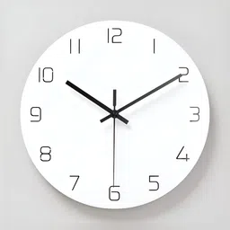 QEZNEF White Solid Geometric Traditional Wall Clock-picture-41