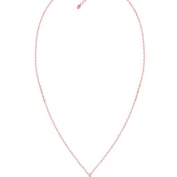 GIVA 925 Sterling Silver Rose Gold-Plated Stone Studded Sparkling Circle Pendant & Chain image 3