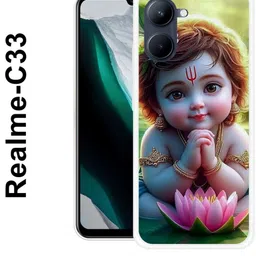 Back Cover for Realme C33, Little, Cute, Krishna, Kanhaji ,092-image-91