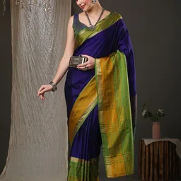 KALINI Zari Taant Designer Saree image 1