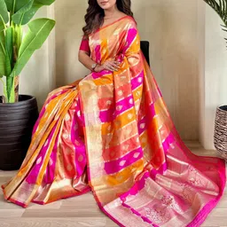 Mameraa Woven Design Zari Art Silk Handloom Saree image 2