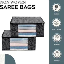 AMAK INC Black Fabric Multi-Utility Wardrobe Organisers image 4