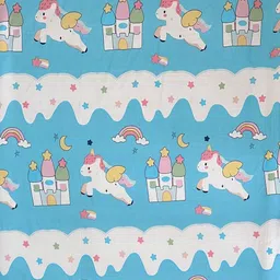 WEAVE AND DECOR Blue 300 TC Queen Bedsheet with 2 Pillow Covers image 5