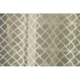 UrbanArts Cream-Coloured Set of 2 Embroidered Sheer Long Door Curtain image 2