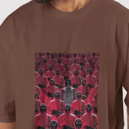 THE BEETEL HOUSE Graphic Printed Drop-Shoulder Sleeves Cotton T-shirt image 3