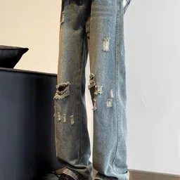 StyleCast x Revolte Men Straight Fit Mid-Rise Mildly Distressed Light Fade Retro Jeans image 5