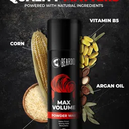 BEARDO Set Of Hair Brush, Max Volume Powder Wax 10g & Temporary Hair Color 25g - Blue image 4