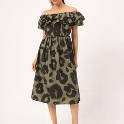 DressBerry Artsy Gal Off-Shoulder Layered Sheath Dress image 2