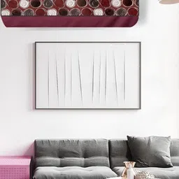 The Furnishing Tree Maroon Printed Air Conditioner Cover image 3