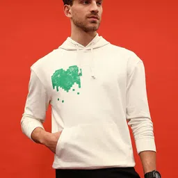 glitchez Printed Hooded Oversized Sweatshirt image 4