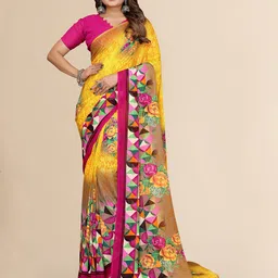 Moda Rapido Floral Poly Georgette Saree-picture-20