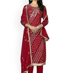 Maroosh Bandhani Printed Beads and Stones Unstitched Dress Material-picture-21