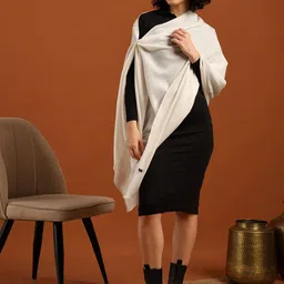 Tweedle Self-Design Fringed Stole-picture-15