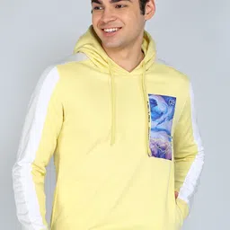 peter england Men Full Sleeve Color Block Hooded Sweatshirt-picture-12