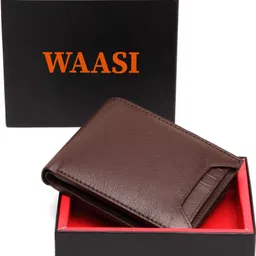 waasi Men Evening/Party, Travel, Ethnic, Casual, Trendy, Formal Brown Artificial Leather Wallet - Mini-picture-10