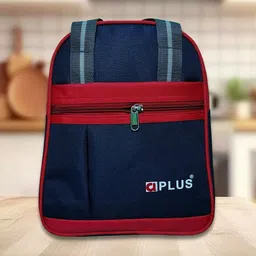 a-plus Stylish lunch bag for school office travel to all unisex (navy blue red) Lunch Bag-picture-42