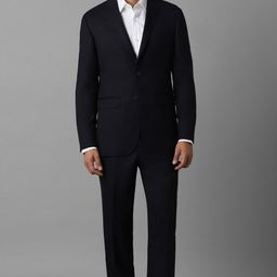 louis philippe Men Men Black Slim Fit Solid Formal Two Piece Suit Solid Suit-picture-14