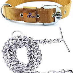 akennterprises Dog Belt Combo 1 inch Nylon Collar with Heavy Grind 10 No Chain 63 Inch Lengthy Dog Collar & Chain-picture-19