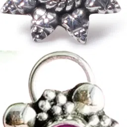 jsag Sterling Silver Plated Sterling Silver Nose Stud-picture-39