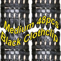 lukoog Black Medium Cloth Clip 48pcs Plastic Cloth Clips-picture-34