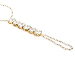 OOMPH Women Set Of 2 Kundan Link Bracelets image 3