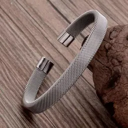 Lila Unisex Stainless Steel Cuff Bracelet-picture-34