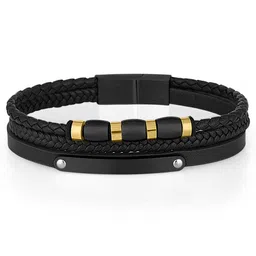Daniel Klein Men Leather Wraparound Bracelet-picture-29