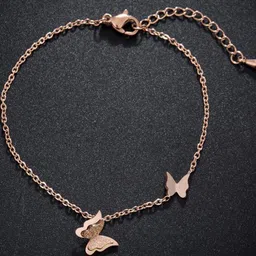 MYKI Women Rose Gold Plated Cubic Zirconia Charm Bracelet-picture-23