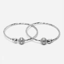 Aazeen 2Pcs Silver-Plated Bangle Style Bracelet-picture-12