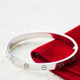 Jewels Galaxy Silver-Plated Kada Bracelet-picture-22