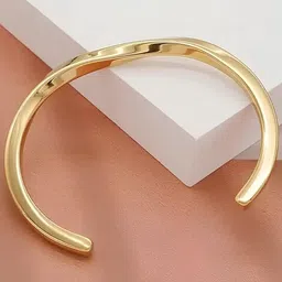 KARISHMA KREATIONS Unisex Gold-Plated Stainless Steel Kada Bracelet-picture-34