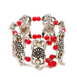 DIVASTRI Women Silver-Plated Bracelet image 2
