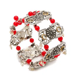 DIVASTRI Women Silver-Plated Bracelet image 4