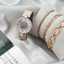 Carlton London Women Set Of 4 Watch Gift Set With Bracelet CLPLG079-Multi image 3